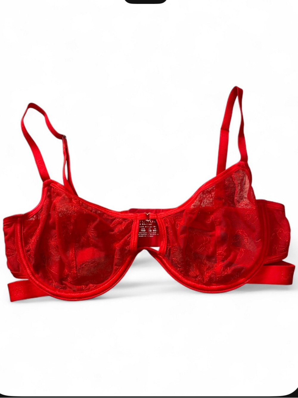 Lounge size 34D Red Lace Underwire Bra - Women's Intimates